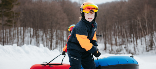 Picture of children snow tubing at Horseshoe Valley Resort